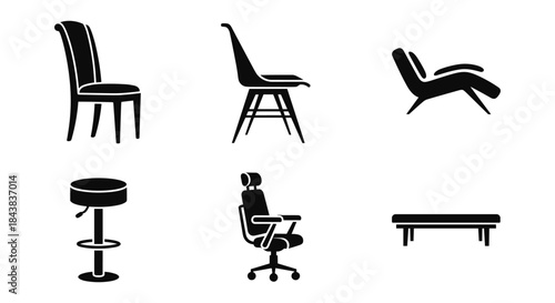 Stylish chair silhouettes collection: classic to modern designs