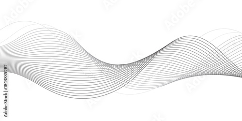 Abstract background with business lines, Technology abstract lines on transparent background, frequency sound wave, twisted curve lines with blend effect.