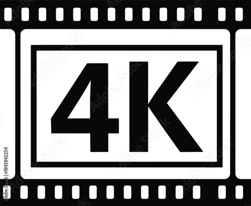 High definition 4k video resolution icon