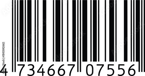 Barcode with numbers and lines
