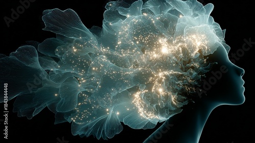 Futuristic Abstract Neural Network Background