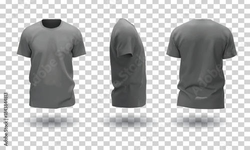 Blank gray t-shirt mockup