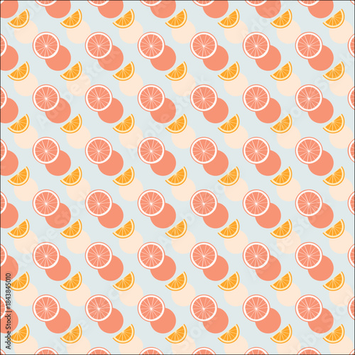 Citrus Slices Seamless Pattern