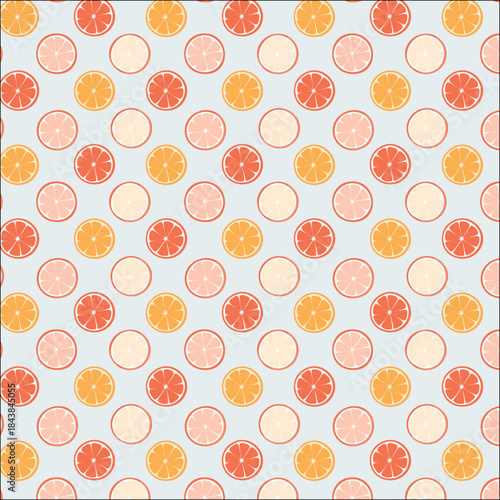 Citrus Slices Seamless Pattern