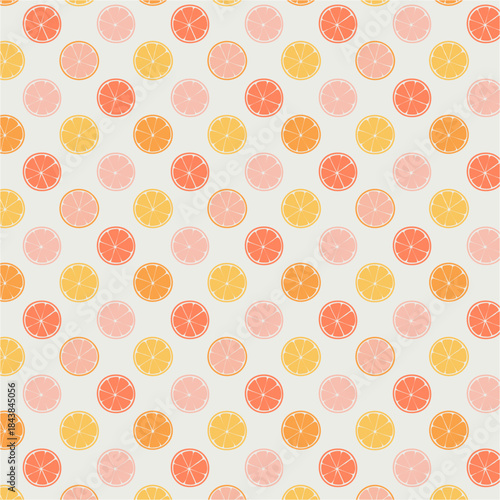 Citrus Slices Seamless Pattern