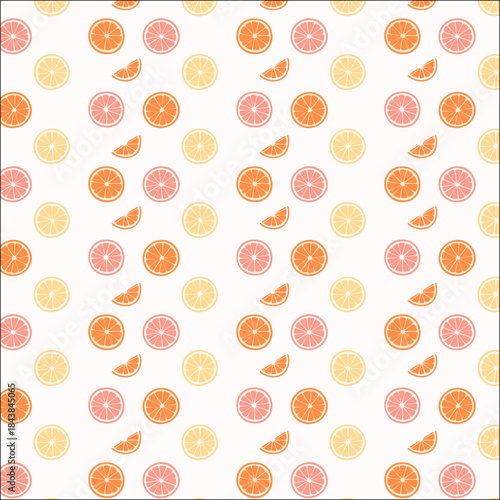 Citrus Slices Seamless Pattern