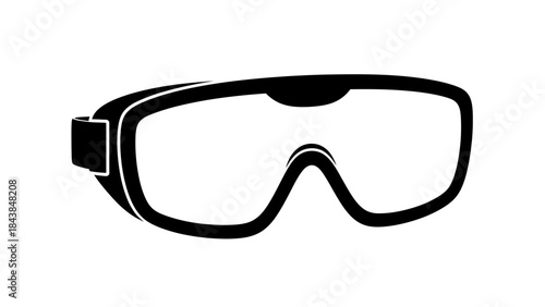 a simple black and white illustration depicts a pair of virtual reality goggles showcasing the technology s sleek design and immersive potential high quality professional detailed