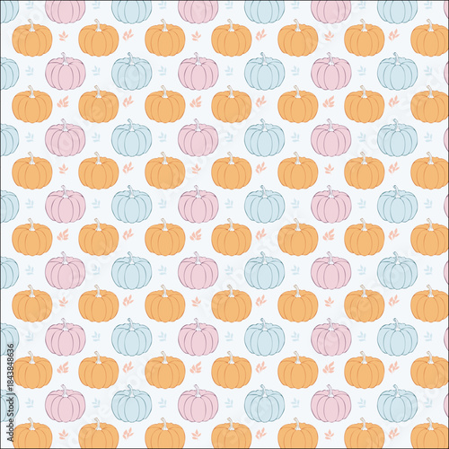 pumpkins seamless pattern, for paper, cover, fabric, interior decor