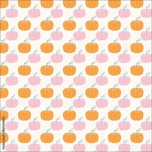 pumpkins seamless pattern, for paper, cover, fabric, interior decor