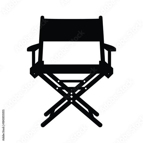 Film director chair silhouette for cinema graphics
