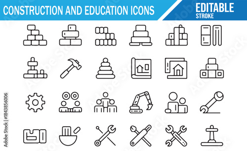 Linear Icon Pack for Builders, Engineers, and Educators.