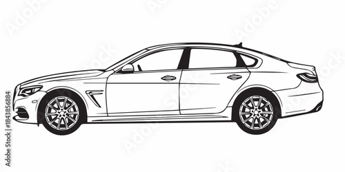 classic car isolated on white