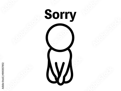 膝をついて謝る人