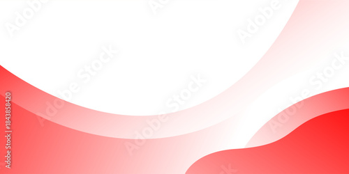 Red and white wave layer minimal elegant abstract background for banner, poster, brochure, website. vector illustration	