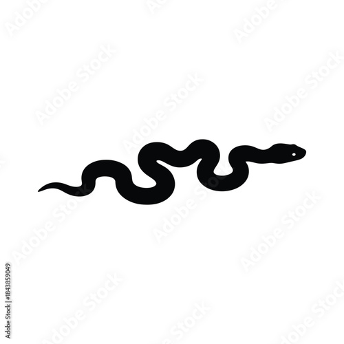 Photos Snake silhouette slithering reptile vector