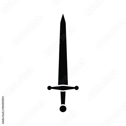 Sword medieval weapon silhouette vector design