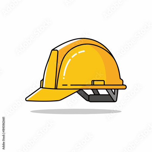 Safety First: An illustrated yellow helmet, a symbol of construction and protection.