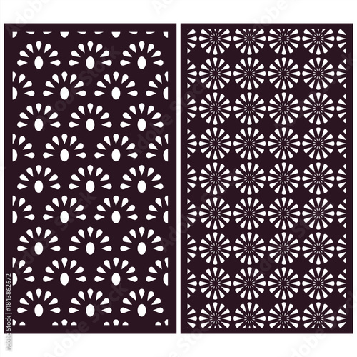 Jali Laser and Cnc Router Cutting Design Vector.