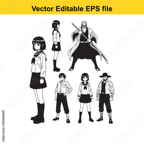  Group of diverse characters