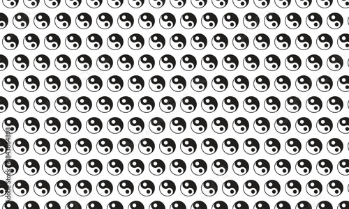Minimalist Yin Yang Pattern Vector Illustration – Modern Zen Symbol, Balance and Harmony Concept, Seamless Abstract Design, Spiritual Aesthetic, Trendy Geometric Art for Branding and Wallpapers