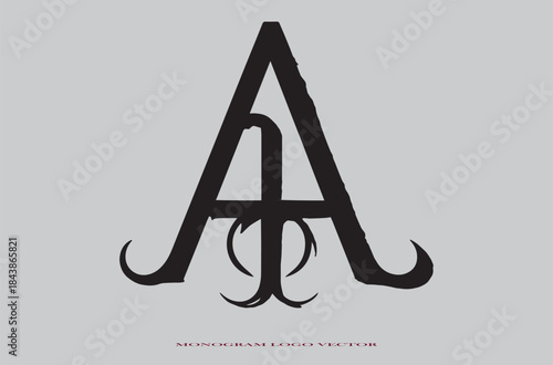 AA letter mark and monogram branding logo design with a leaf. And your best choice.	