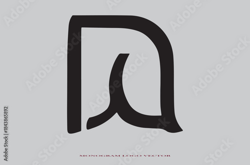 AD letter mark and monogram branding logo design with a leaf. And your best choice.	