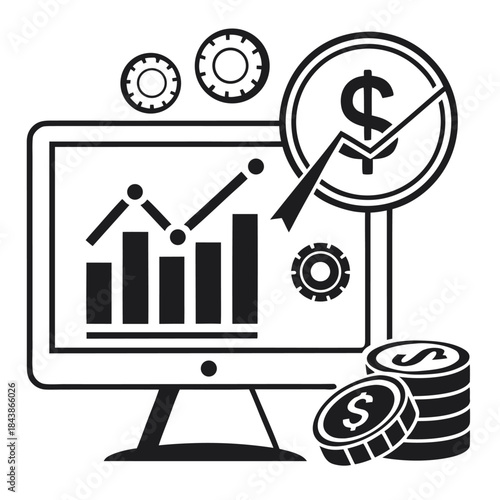 minimal-financial-analytics-dashboard-icon--flat-d
