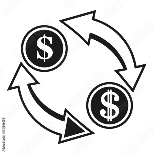 minimal-money-transfer-icon--flat-design--vector-b