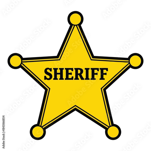 Sheriff badge icon representing law enforcement