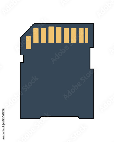 Sd memory card vector illustration isolated on white background digital storage
