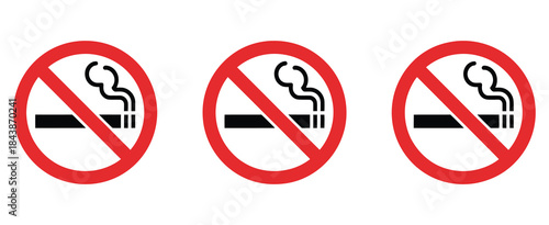 No smoking sign symbol illustration vector representing smoking prohibition,