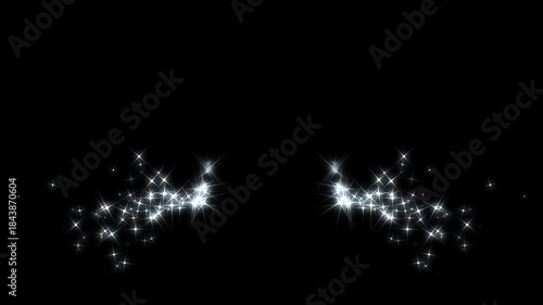 Wallpaper Mural Luxury white glitter sparkles line trail with twinkling glitter stars animation on black screen. fast line glitter motion, magic glitter stars , white cartoon blinking star, flat vector doodle sparkle Torontodigital.ca
