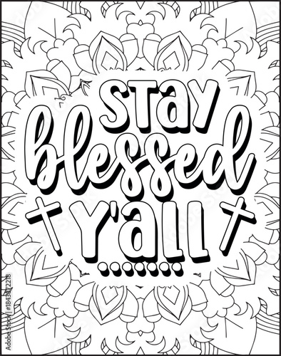 Bible Verse Coloring Page for Adults. Holy Bible Quote Coloring Page