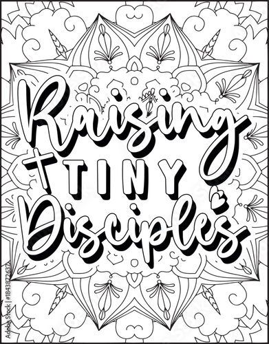 Bible Verse Coloring Page for Adults. Holy Bible Quote Coloring Page