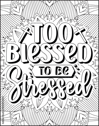 Bible Verse Coloring Page for Adults. Holy Bible Quote Coloring Page