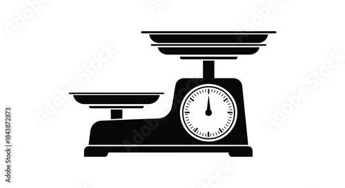 A classic black scale design showcasing vintage aesthetics and precision a striking silhouette