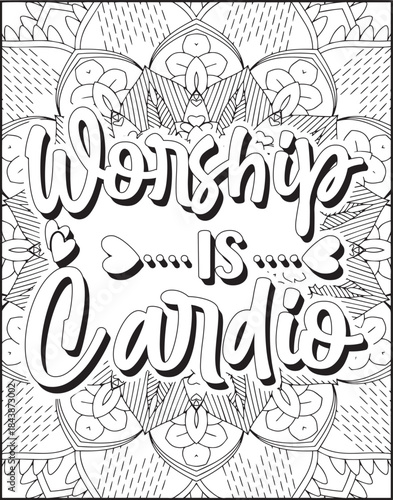 Bible Verse Coloring Page for Adults. Holy Bible Quote Coloring Page