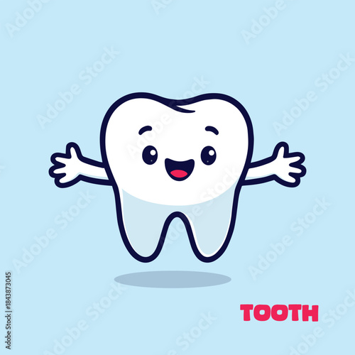 cute tooth Hug Gesture illustration tooth,teeth,dental,dentistry,dentist,smile,oral,health,hygiene,clean,care,whitening,brace,braces,implant,cavity,decay,enamel,gum,gums,molar,incisor,canine,orthodont