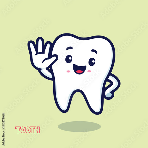 cute tooth Giving a High-Five tooth,teeth,dental,dentistry,dentist,smile,oral,health,hygiene,clean,care,whitening,brace,braces,implant,cavity,decay,enamel,gum,gums,molar,incisor,canine,orthodontic,pro
