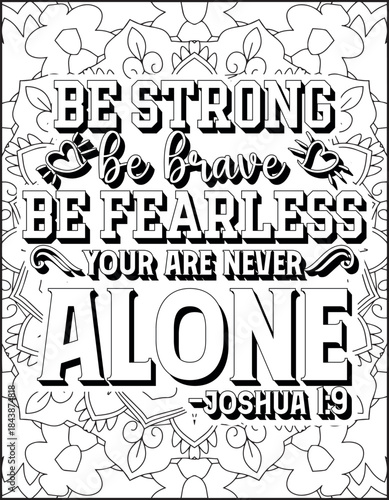 Bible Verse Coloring Page for Adults. Holy Bible Quote Coloring Page