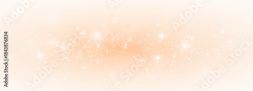 Starburst path on a sparkling background with confetti and bokeh light. Glistering twinkle and flash effects form a bright, festive trail.