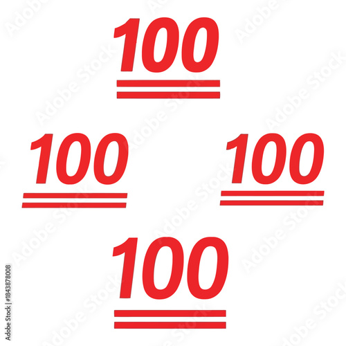 Four hundred is written in red numbers on white background