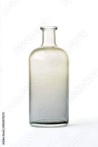 Duotone Glass Bottle with Trend Color Blend Isolated on White Background