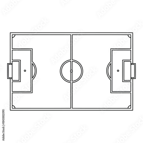 Simple top view diagram of football field