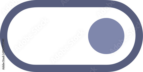 Toggle switch button icon in gray on white background
