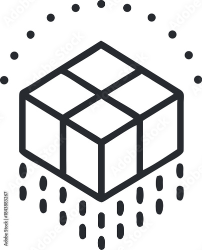 Rainfall on a Cube Structure Icon