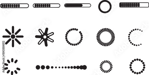 Loading spinners and progress indicator buffering also transparent background