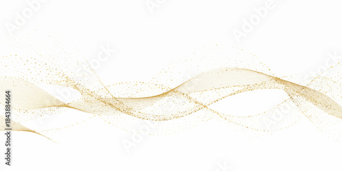 Abstract golden vector background with wave lines and blue pink light flowing elements. space, line, water, jewelry, computer, smoke, decoration, backgrounds