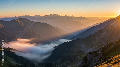 sunrise over the mountains