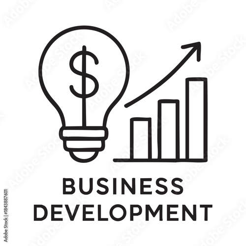 A visual representation of financial innovation a lightbulb with a dollar sign growth chart and business development